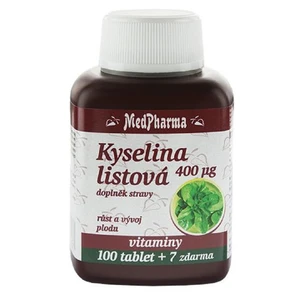 MEDPHARMA Kyselina listová 400 mcg 107 tablet, poškozený obal