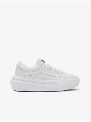 Krémové kostkované semišové tenisky na platformě VANS Old Skool - Dámské