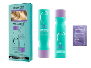 Sada pre žiarivú blond farbu Malibu C Blondes Wellness (49616) + darček zadarmo