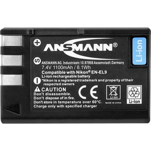 Ansmann EN-EL9 akumulátor do kamery Náhrada za orig. akumulátor EN-EL9 7.4 V 1100 mAh