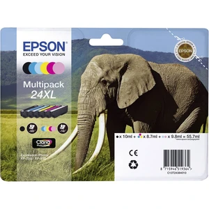 Epson Ink T2438, 24XL originál kombinované balenie čierna, zelenomodrá, purpurová, žltá, svetlá zelenomodrá, svetlá purp