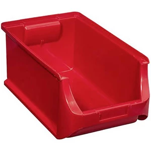 Plastový box na drobný materiál, stohovateľný Allit (š x v x h) 205 x 150 x 355 mm, červená