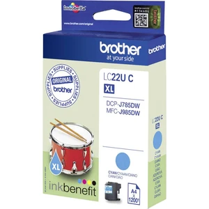 Brother Ink LC-22U C originál  zelenomodrá LC22UC