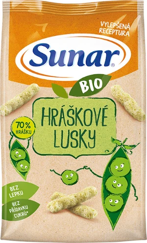 SUNAR BIO dětské křupky hráškové lusky 45 g