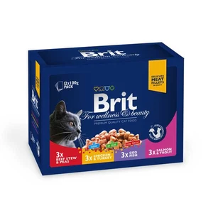 Brit Kapsička Cat Prem Pouches Family 12×100g