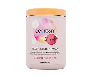 Restrukturalizační maska na poškozené vlasy Inebrya Ice Cream Keratin Restructuring Mask - 1000 ml (771026312) + dárek zdarma