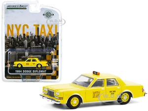 1984 Dodge Diplomat Yellow "NYC Taxi" (New York City) "Hobby Exclusive" 1/64 Diecast Model Car by Greenlight