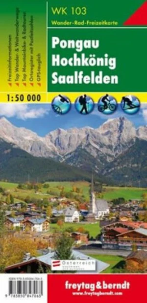 WK 103 Pongau, Hochkönig, Saalfelden 1:50 000 / turistická mapa