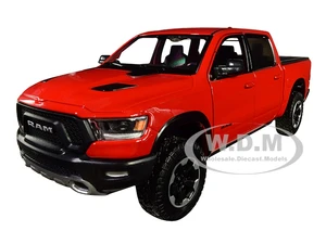 2019 RAM 1500 Rebel Crew Cab Pickup Truck Red 1/24 Diecast Model Car by Motormax