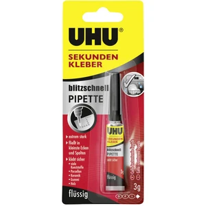 UHU blitzschnelle Pipette sekundové lepidlo  45570 3 g