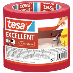 tesa EXCELLENT 56548-00000-00 krepová lepiaca páska  červená (d x š) 50 m x 30 mm 3 ks