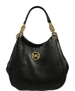 Čierna kožená kabelka Michael Kors SHLDR Tote Black