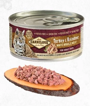 CARNILOVE cat konz. ADULT TURKEY/reindeer - 100g