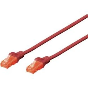 Síťový kabel RJ45 Digitus DK-1612-030/R, CAT 6, U/UTP, 3.00 m, červená