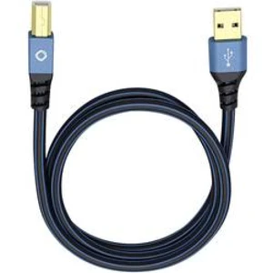 USB 2.0 kabel Oehlbach USB Plus B 9340, 50.00 cm, modrá