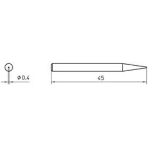 Náhradní hrot Weller pro pájení 4SPI15210-1, 0,4 mm