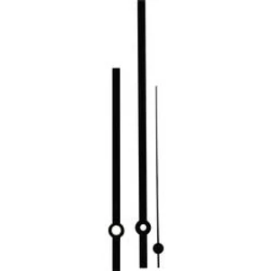 Sada hodinových ručiček Standard (h x m x s) 110 mm x 140 mm x 90 mm, hliník, černá