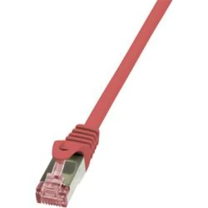 Síťový kabel RJ45 LogiLink CQ2034S, CAT 6, S/FTP, 1.00 m, červená