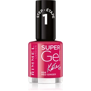 Rimmel Super Gel By Kate gelový lak na nehty bez užití UV/LED lampy odstín 024 Red Ginger 12 ml