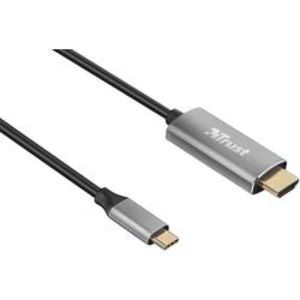 USB-C kabel Trust [1x USB-C™ zástrčka - 1x HDMI zástrčka] černá 1.80 m