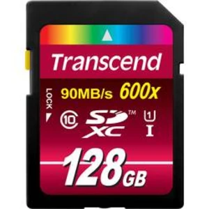 Paměťová karta SDXC, 128 GB, Transcend Ultimate TS128GSDXC10U1, Class 10, UHS-I