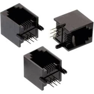 RJ45 konektor Würth Elektronik 615006138421 zásuvka, vestavná vertikální, černá, 1 ks