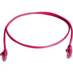 Síťový kabel RJ45 Telegärtner L00000E0065, CAT 5e, U/UTP, 0.50 m, růžová