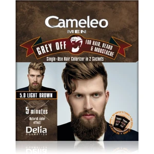 Delia Cosmetics Cameleo Men jednorázová farba pre okamžité zakrytie šedín odtieň 5.0 Light Brown 2 x 15 ml