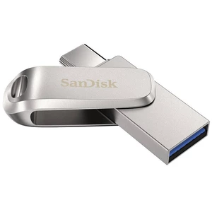 USB flash disk SanDisk Ultra Dual Luxe 32GB USB/USB-C (SDDDC4-032G-G46) strieborný USB flashdisk • kapacita 32 GB • USB-C • USB 3.1 • rýchlosť čítania