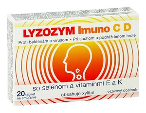 LYZOZYM Imuno C D so selénom a vitamínmi E a K 20 tbl. na cmúľanie