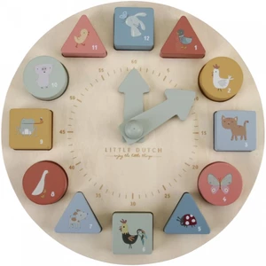 Little Dutch Puzzle clock hračka ze dřeva 2 y+ 1 ks