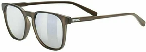 UVEX LGL 49 P Dark Brown Mat/Polavision Litemirror Smoke Degrade Okulary rowerowe