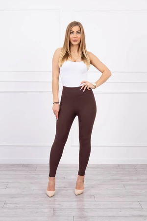 Striped leggings trousers brown