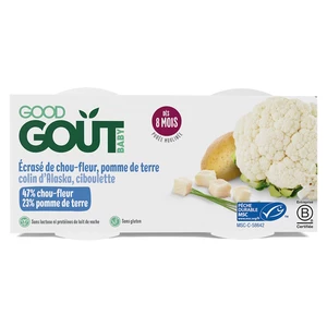 GOOD GOUT BIO Treska pestrá s karfiolom a zemiačikmi 2x 190 g