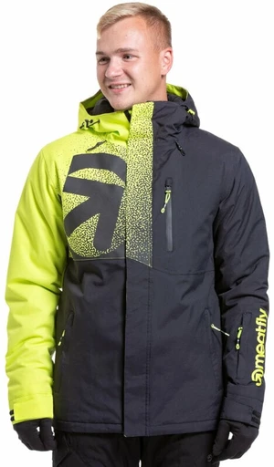 Meatfly Shader Mens SNB and Ski Jacket Acid Lime/Black XL Giacca da sci