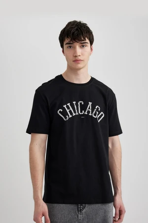 DEFACTO Regular Fit Crew Neck Printed Short Sleeve T-Shirt