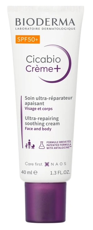 Bioderma Zklidňující reparační krém SPF 50 Cicabio Crème+ (Ultra-Repairing Soothing Cream) 40 ml