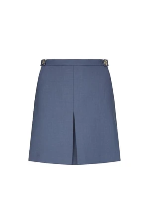 Tommy Hilfiger Sukňa - GOLD BUTTON SHORT SKIRT modrá