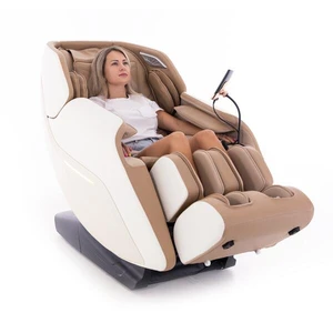 RelaxPro 3D MASSAGER elektromos masszázsfotel, fehér-barna