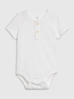 GAP Baby body henley short sleeve bodysuit Biela