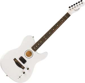 Fender FINNEAS American Acoustasonic Telecaster EB Arctic White Elektro-Akustikgitarre