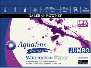 Daler Rowney Aquafine Texture Watercolour Paper Skicář Aquafine 22,9 x 30,5 cm 300 g