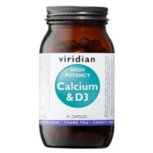 VIRIDIAN Nutrition High Potency Calcium & D3 90 kapsúl