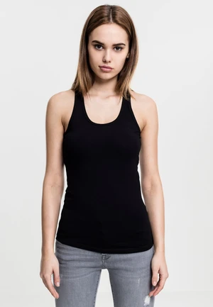 Women's jersey black tank top