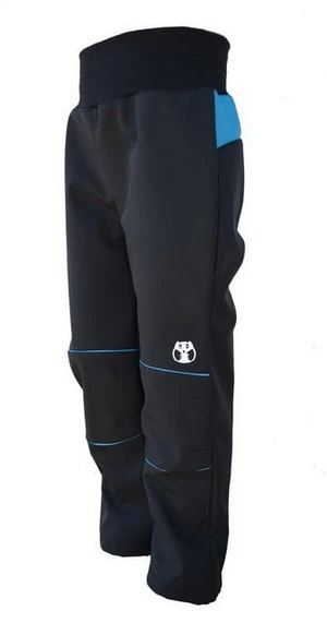 Softshell boys' pants - black-blue