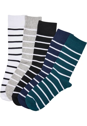 Small Stripe Socks 5-Pack Winter Color