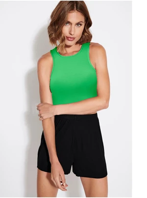 Světle zelený dámský crop top tílko ONLY Belia - Dámské