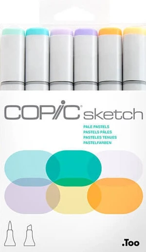 Copic Sketch Wkład do pióra Pale Pastels 6 szt