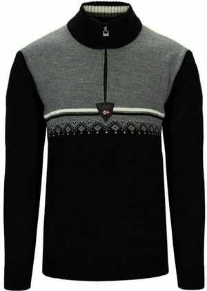 Dale of Norway Lahti Mens Knit Sweater Black/Smoke/Off White L Jumper