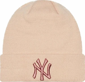 New York Yankees MLB Women's Metallic Logo Beanie Peach UNI Czapka